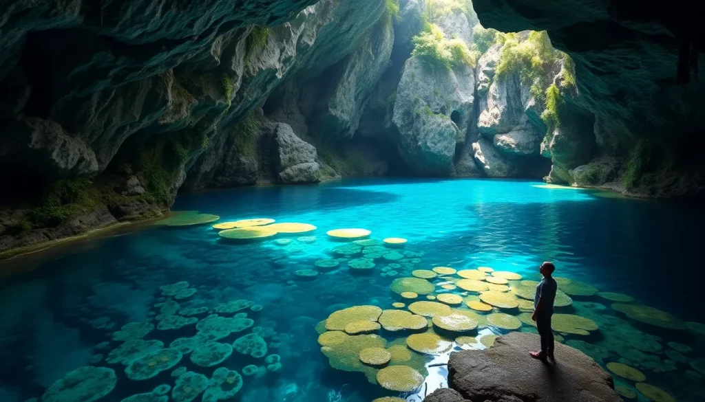 why lerakuty cave water so clear